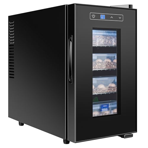 Reptile Egg Incubator 23L Small Digital Lab Incubator Cooling and Heating 10−40°C Precise Temperature Control for Turtle Lizard Gecko Snake Reptiles Hatching with UV-Resistant Glass Door