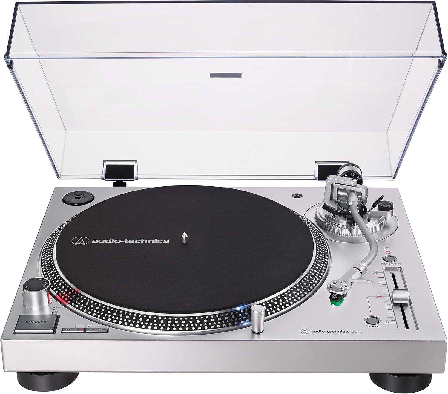 Audio-Technica AT-LP120XUSB-BK Direct-Drive Turntable (Analog & USB), Fully Manual, Hi-Fi, 3 Speed, Convert Vinyl to Digital, Anti-Skate and Variable Pitch Control Black
