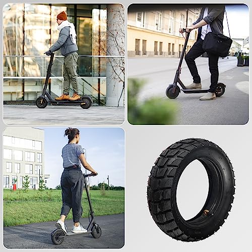 80/65-6 scooter tire off Road，10in Tires Inner Tubes Replacement Thickened Pneumatic Tyres 255x80 10x3.0 Compatible with Electric Scooter Nanrobot D4/D6+ 2.0