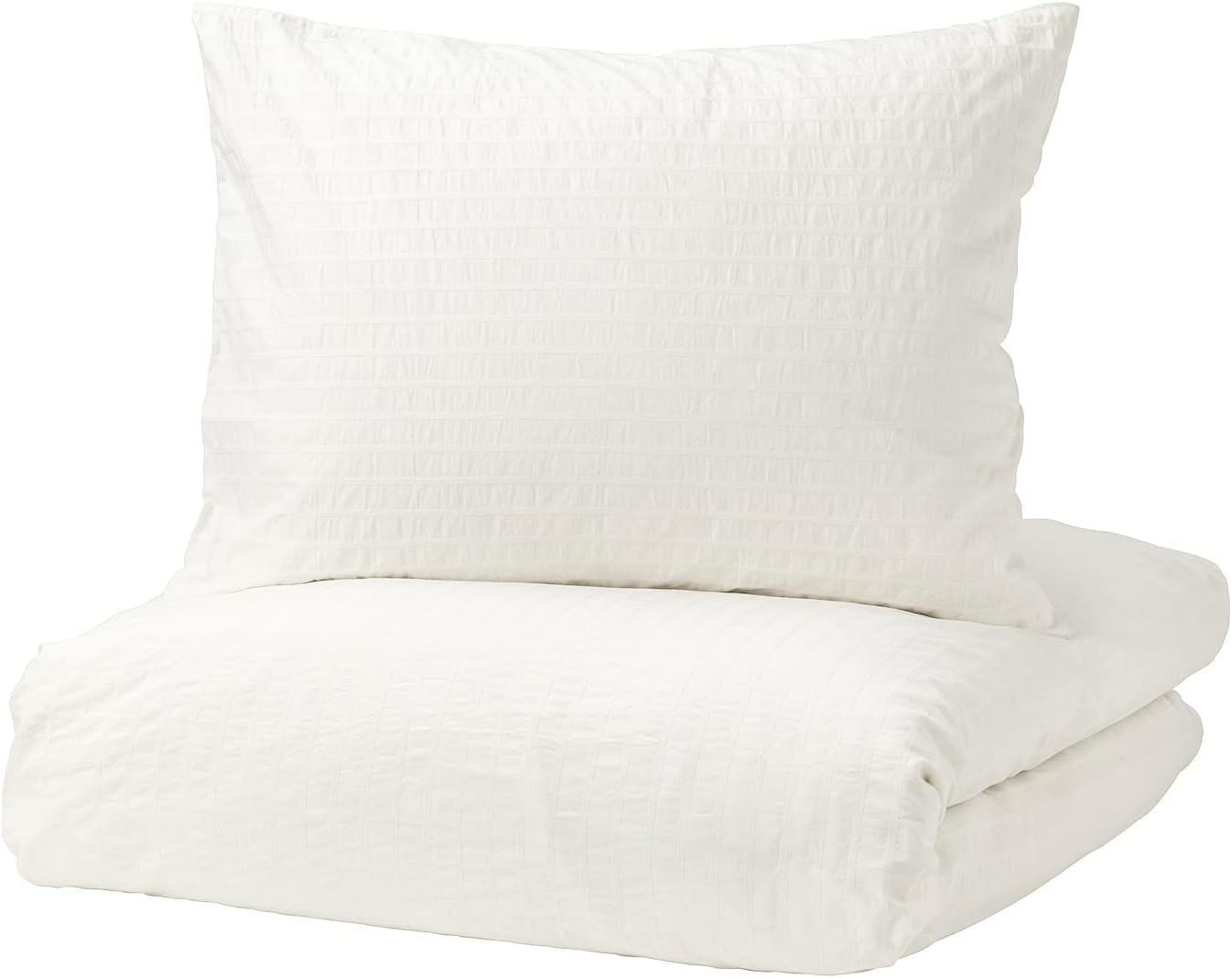 Ikea Ofelia VASS Duvet Cover and Pillowcases, King, White