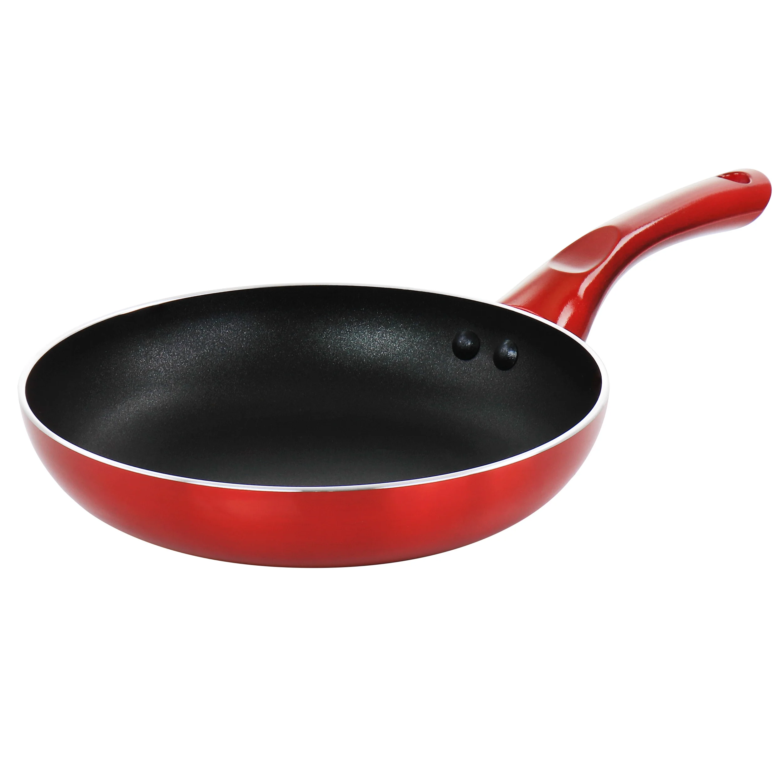 Better Chef 8 in Silver Metallic Non Stick Gourmet Fry Pan in Red