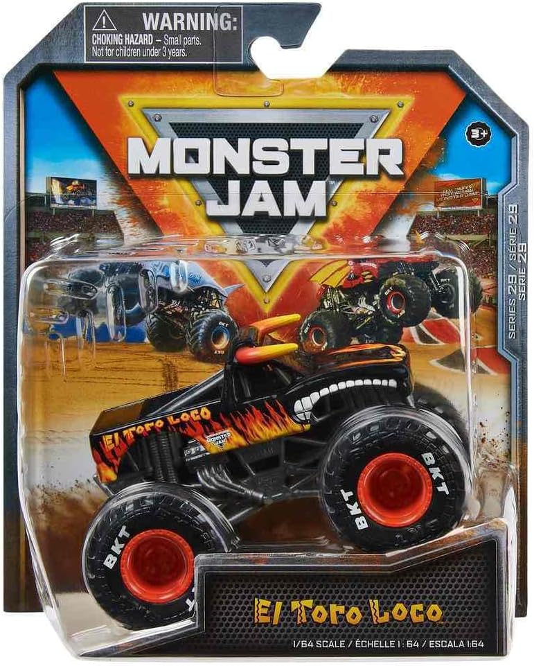 Monster Jam 2023 Spin Master 1:64 Diecast Truck Series 29 Legacy Trucks El Toro Loco (Black)