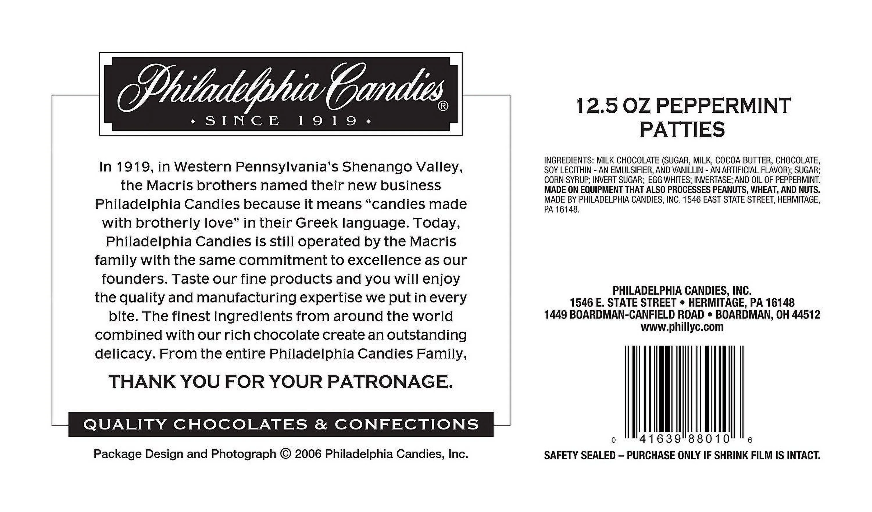 Milk Chocolate Covered Peppermint Patties, 12.5 Ounce Gift Box