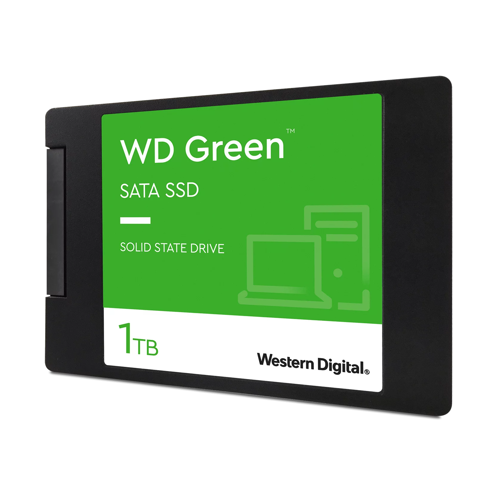 Western Digital 1TB WD Green SATA SSD, Internal 2.5''/7mm Cased Solid State Drive - WDS100T3G0A