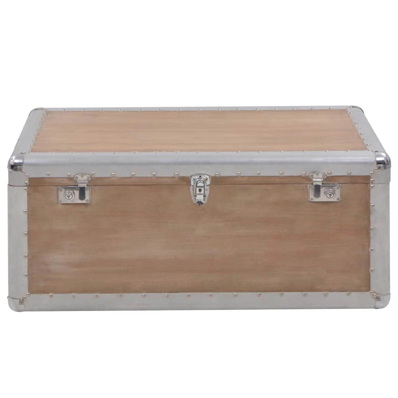 Anself Wooden Storage Chest Fir Wood Blanket Storage Box Wooden Trunk for Living Room, Bedroom, Closet, Home Furniture Decor 35.8 x 20.5 x 15.7 Inches (W x D x H)
