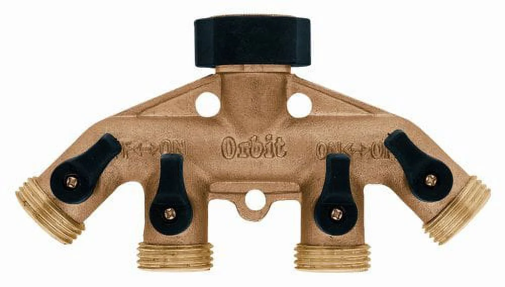 Orbit 62010N Brass Hose Faucet Manifold