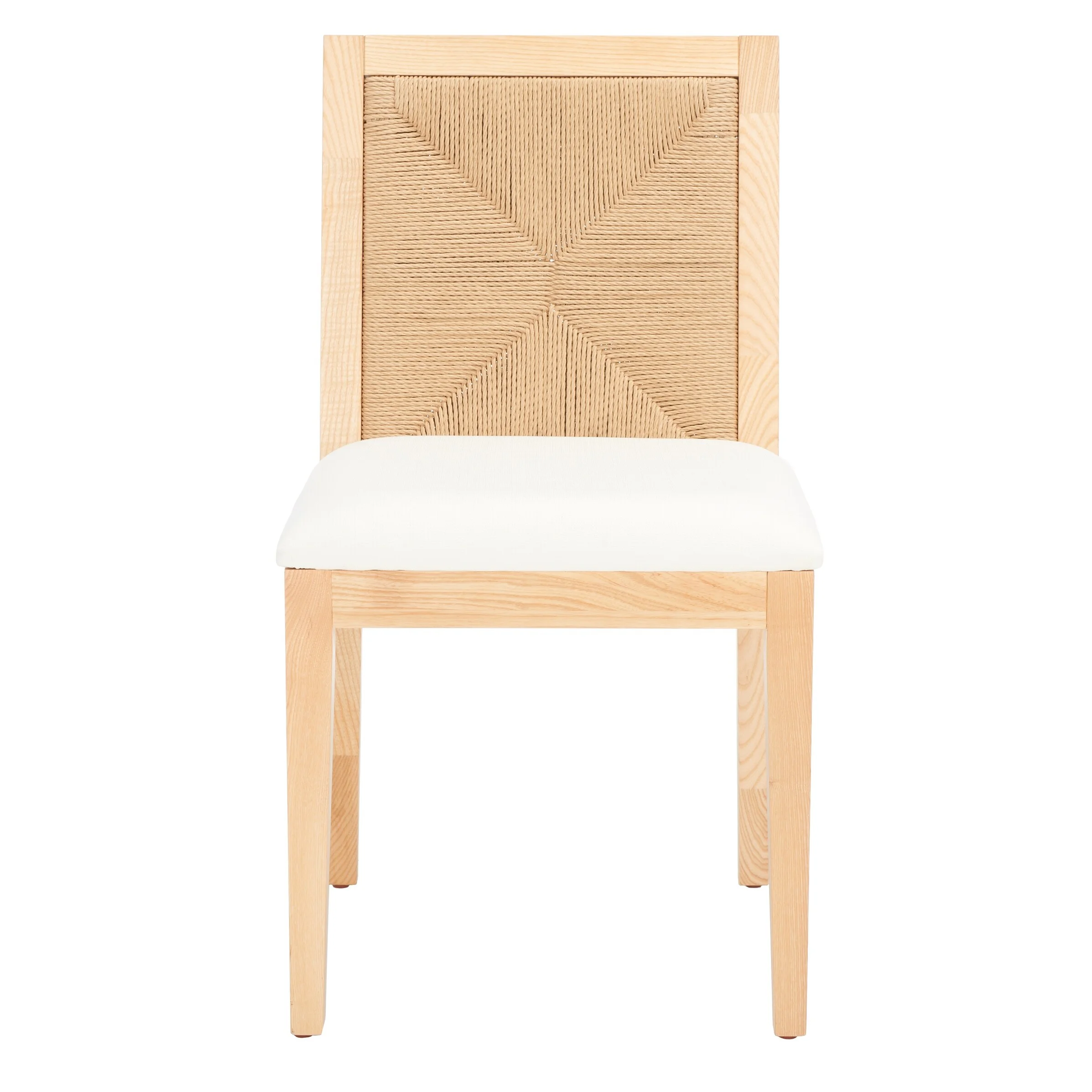 SAFAVIEH Couture Emilio Modern Linen Solid Dining Chair, Natural (Set of 2)