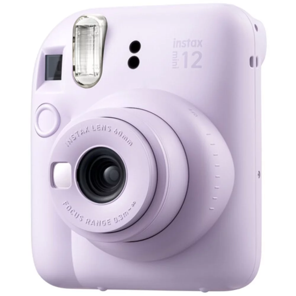 FUJIFILM INSTAX MINI 12 Instant Film Camera | Lilac Purple Bundled with INSTAX Mini Instant Film | 20 Exposures +Camera Case + Batteries |4 Pack + Lens Cleaning Kit + Microfiber Cleaning Cloth (6 Item