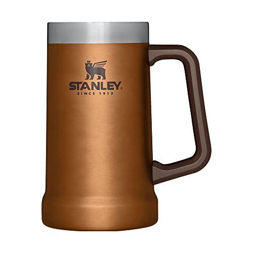 Stanley Stay-Chill Beer Stein 24 oz | Heavy Duty Big Grip Handle | Beer Tumbler Drink Cup, Holds 2 Cans | Insulated Stainless Steel Party Mug | BPA-Free | Azure