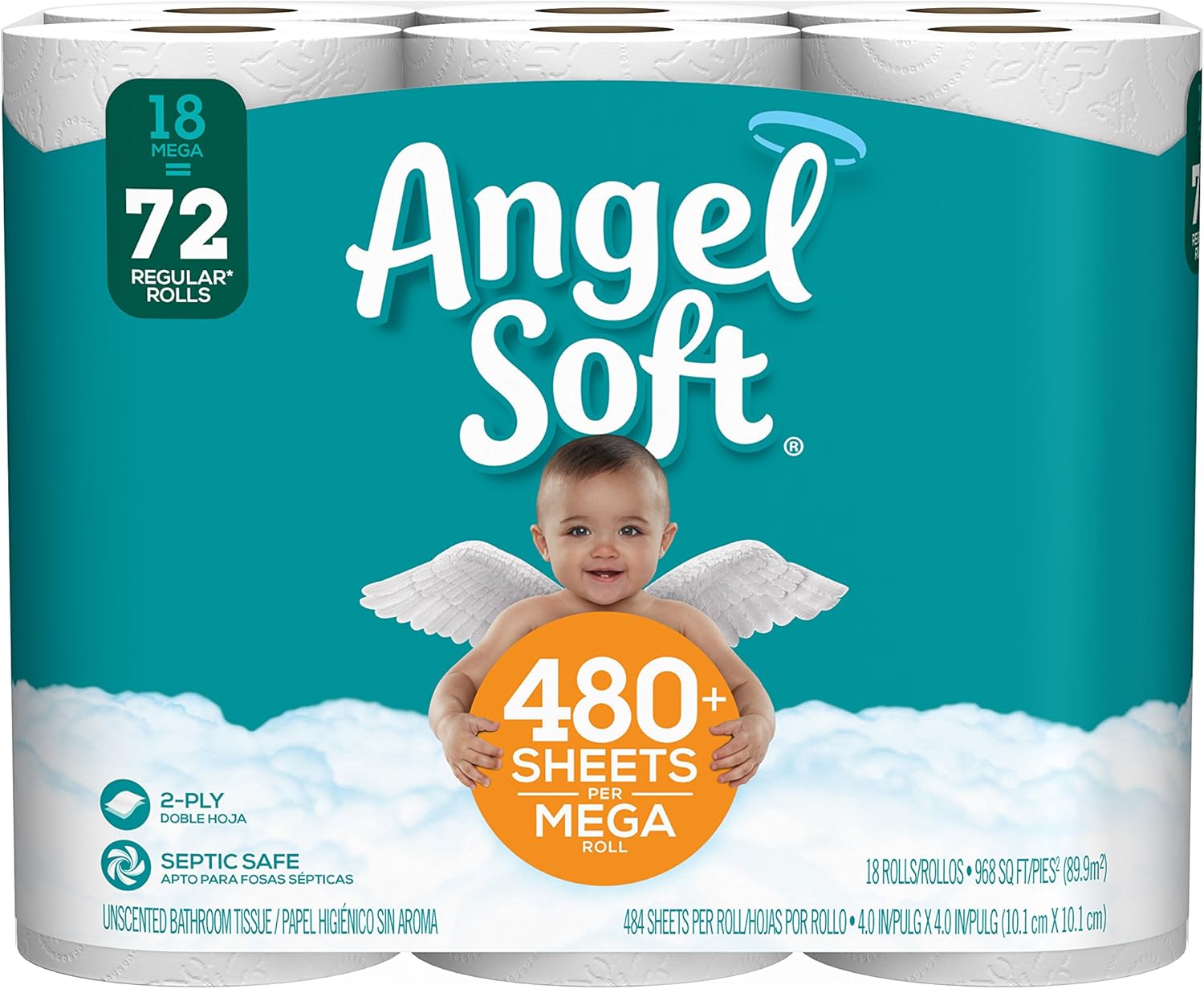 Angel Soft Toilet Paper, 18 Mega Rolls