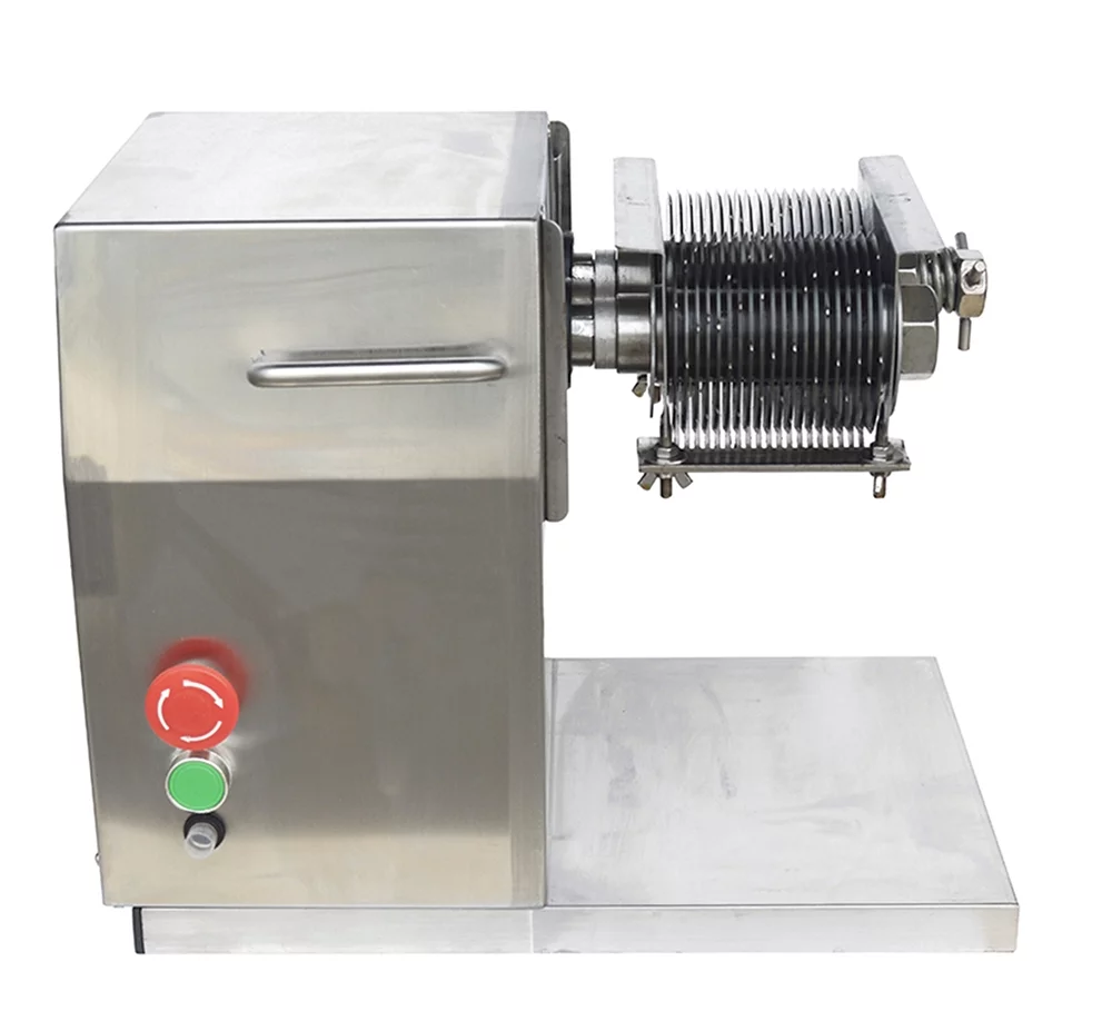 INTBUYING Commercial Meat Slicer Machine 3mm Blade Stainless Steel Meat Cutter