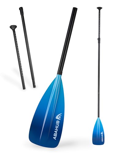 Abahub SUP Paddle - 3 Piece Adjustable Paddles - Lightweight Stand-up Paddle Oars for Paddleboard, Adjustable Aluminum Alloy Shaft 68