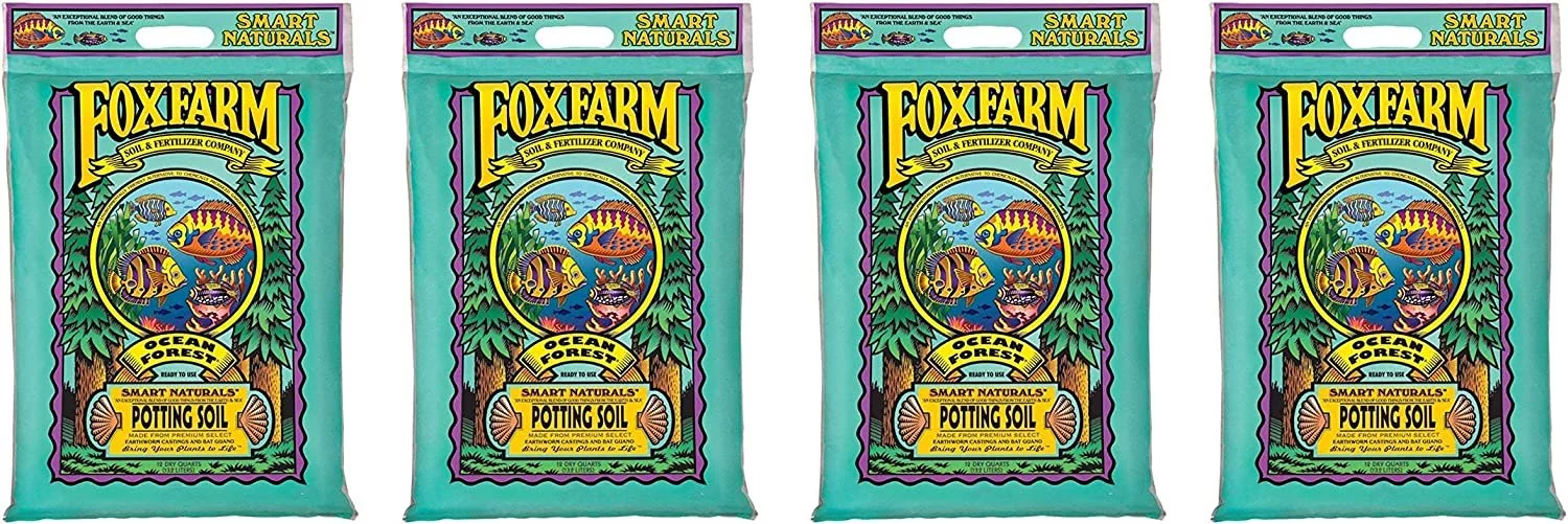Fox Farm FX14080 Ocean Forest Soil Bag, 12 Quart 4-Pack