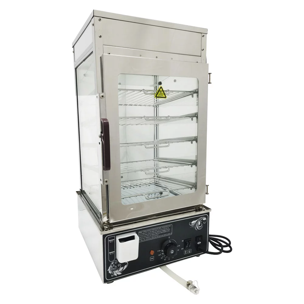 INTSUPERMAI Electric Steamed Buns Insulation Machine Fast Food Display Warmer Showcase