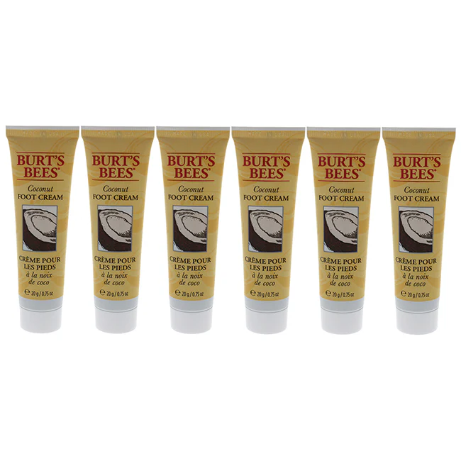 Burts Bees Coconut Foot Cream by Burts Bees for Unisex - 0.75 oz Cream - Pack of 6