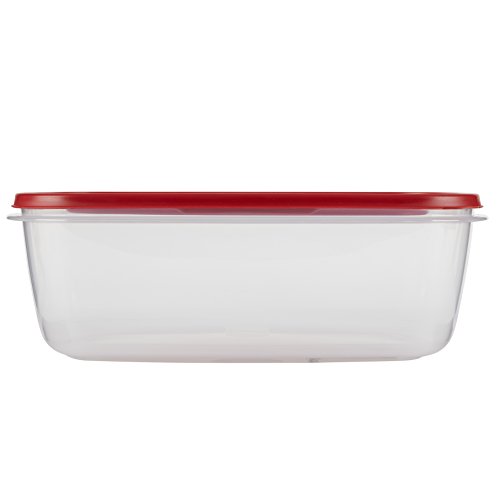 Rubbermaid Easy Find Lids Food Storage and Organization Containers, Set of 2 (4 Pieces Total), Racer Red