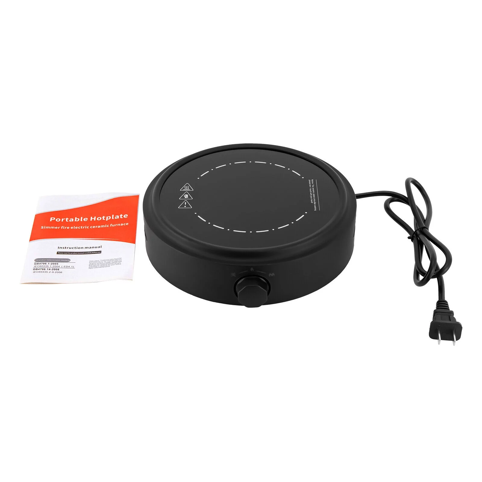 700W 110V Electric Mini Stove Portable Hot Plate Coffee Milk Heater Black