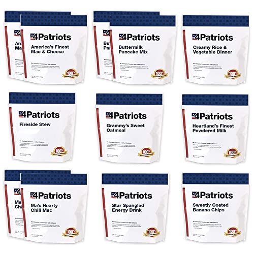 4Patriots 2-Week Survival Food Kit: Emergency Food Supply Designed to Last 25 Years, 84 Servings