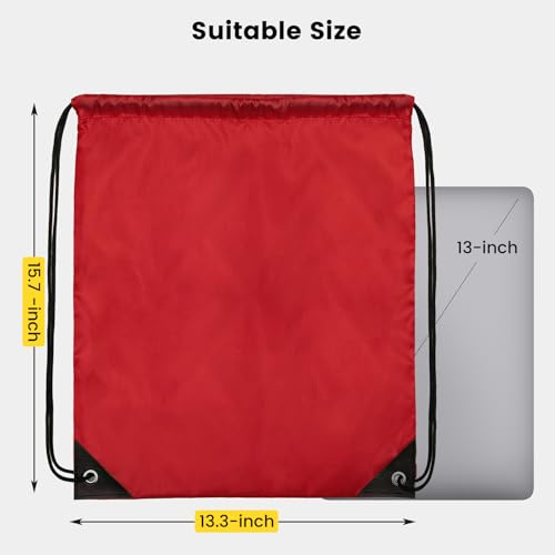 Vorspack 100 Pcs Drawstring Bags Bulk - Lightweight Drawstring Backpack, Cinch Bag for Party Sport Gym Trip Gift - Blue