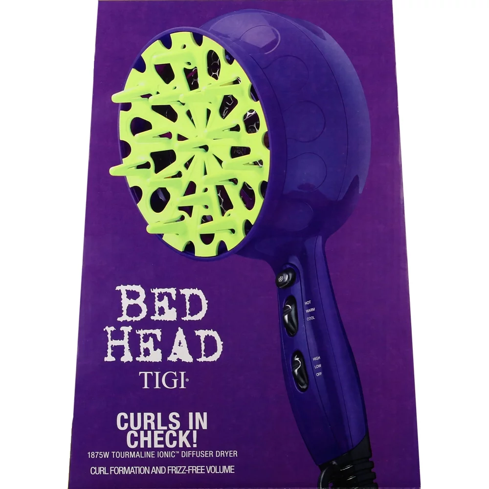 Bed Head 1875W Tourmaline + Ionic Diffuser Hair Dryer, Purple