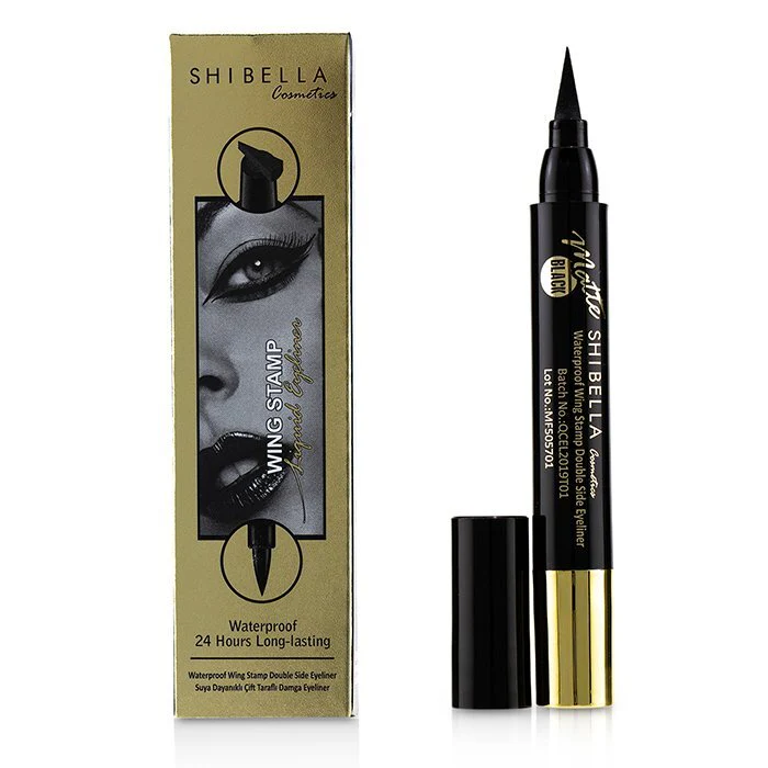 SHIBELLA Cosmetics Waterproof 24 Hours Long Lasting Wing Stamp Eyeliner Double Side Eyeliner &ndash; Thin Stamp 4.5ml/0.1587oz