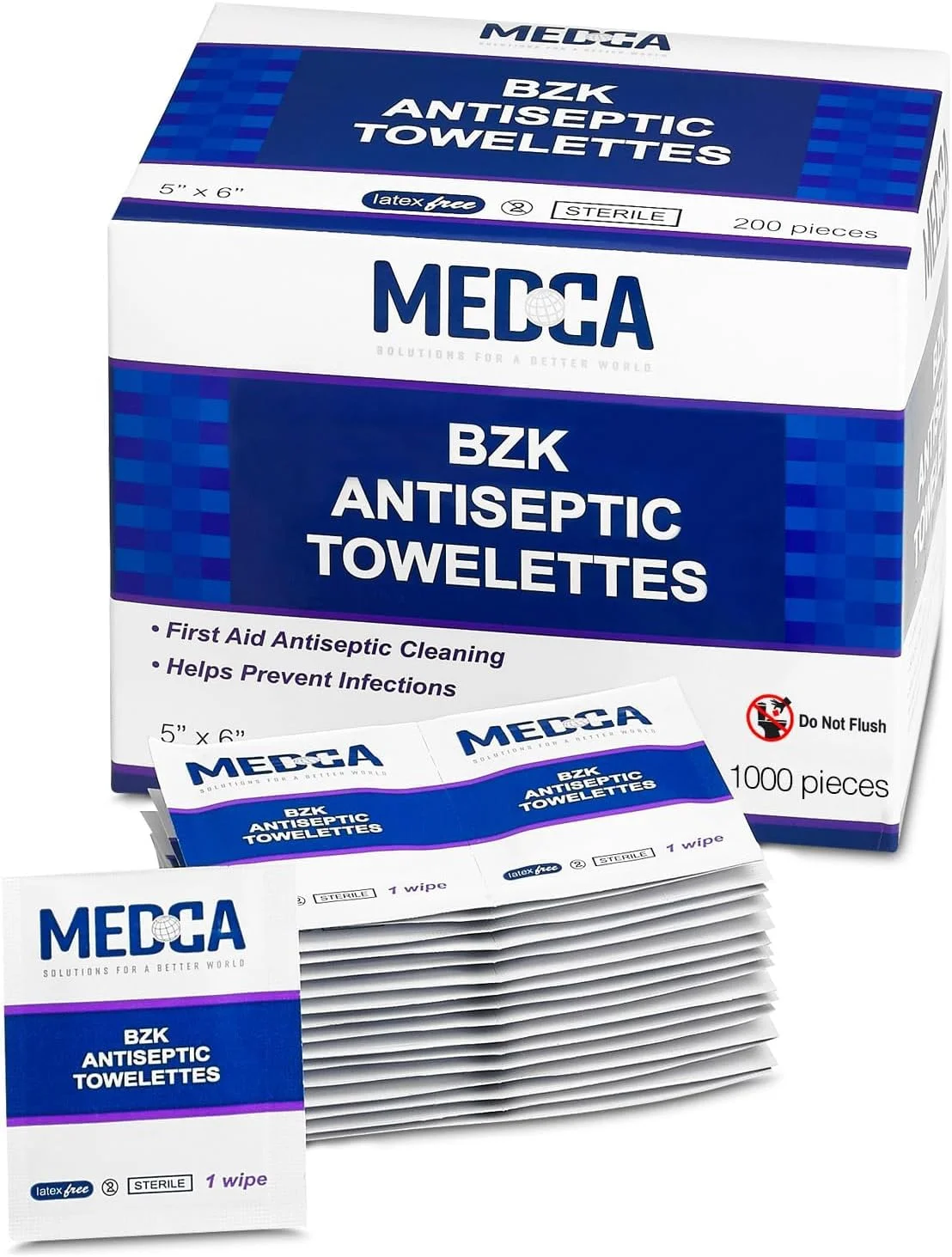 MEDca BZK Wipes Pack of 1000 - BZK 1 Box_1, Multi-Color - One Size