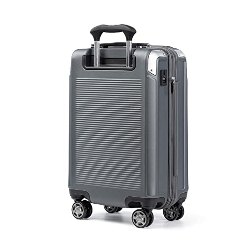 Travelpro Platinum Elite Hardside Expandable Carry on Luggage, 8 Wheel Spinner, TSA Lock, Hard Shell Polycarbonate Suitcase, Metallic Sand, Compact Carry on 20-Inch