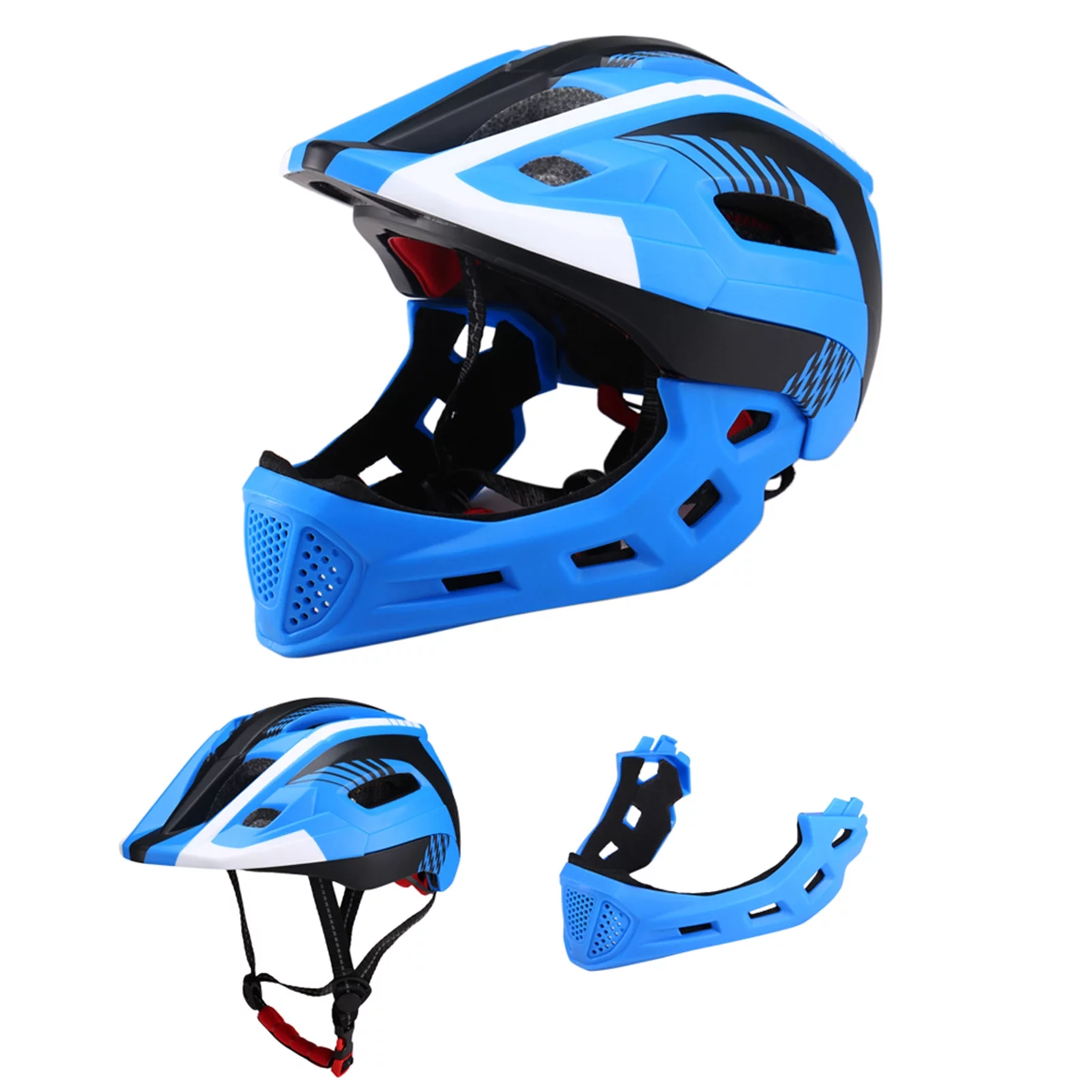 Kids Detachable Full Face Bike Helmet for Skateboard and Roller Skating Safety