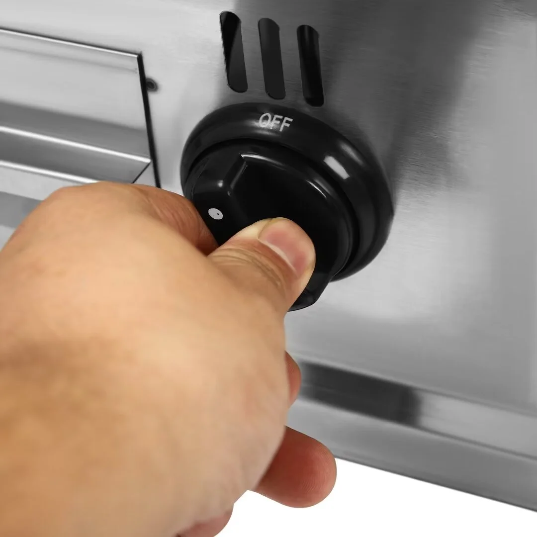 Oukaning Commercial Restaurant Radiant Broiler Char Grill Countertop Gas Grill 2 Burners Stainless Steel