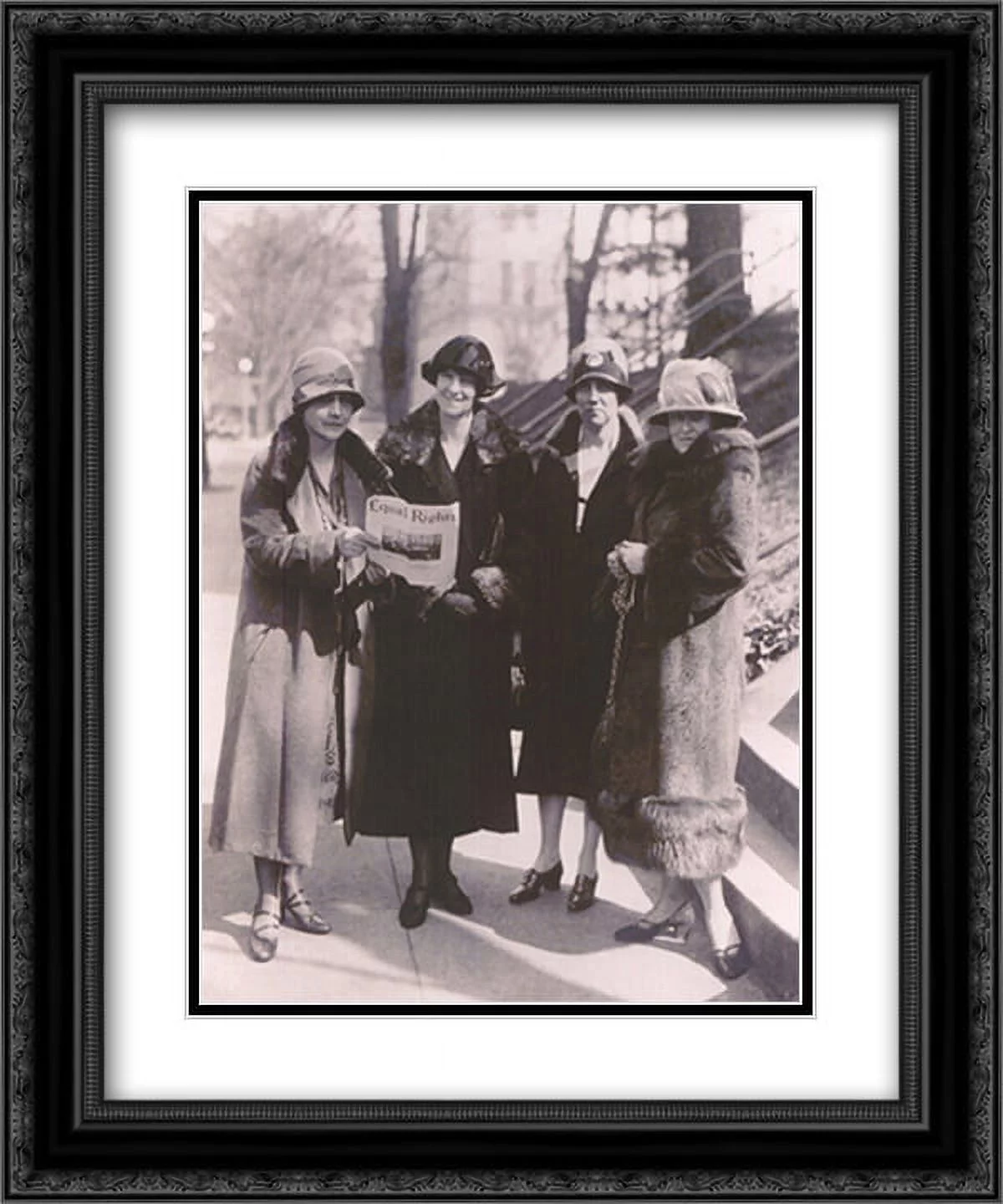 Equal Rights 2x Matted 15x18 Black Ornate Framed Art Print by Riccardo Bianchi