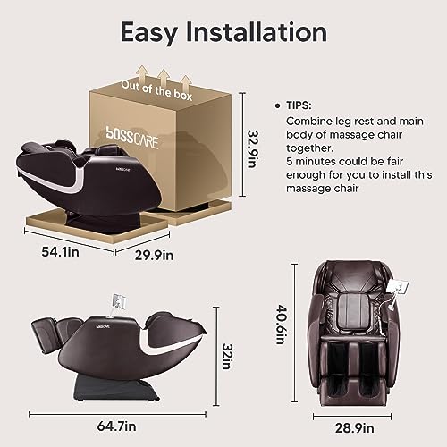 Full Body Airbag Massage Chair: 2025 Shiatsu Zero Gravity Massager Chairs - AI APP Control Back Heating - Relaxing Massaging Recliner for Friend Family