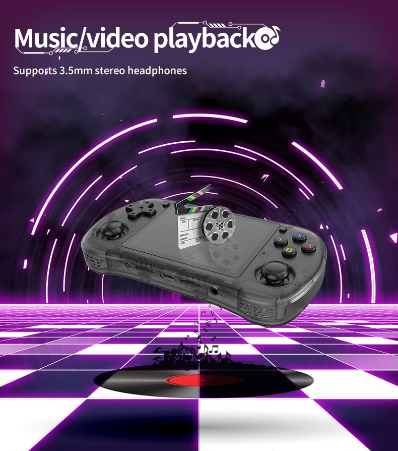 Powkiddy X35H Retro Handheld Game Console, - 10,000+ Games, 3.5