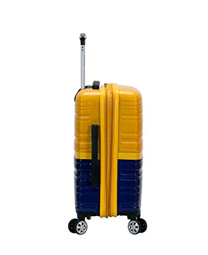 Rockland Melbourne Hardside Expandable Spinner Wheel Luggage, Two Tone Navy, Carry-On 20-Inch