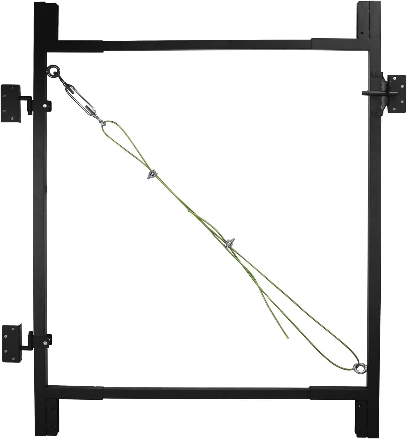 Black DIY Gate Building Kit-Steel Frame Fence Gate Kit-Fits 36 to 72 Inches Wide Openings Up to 6 Feet High Fence