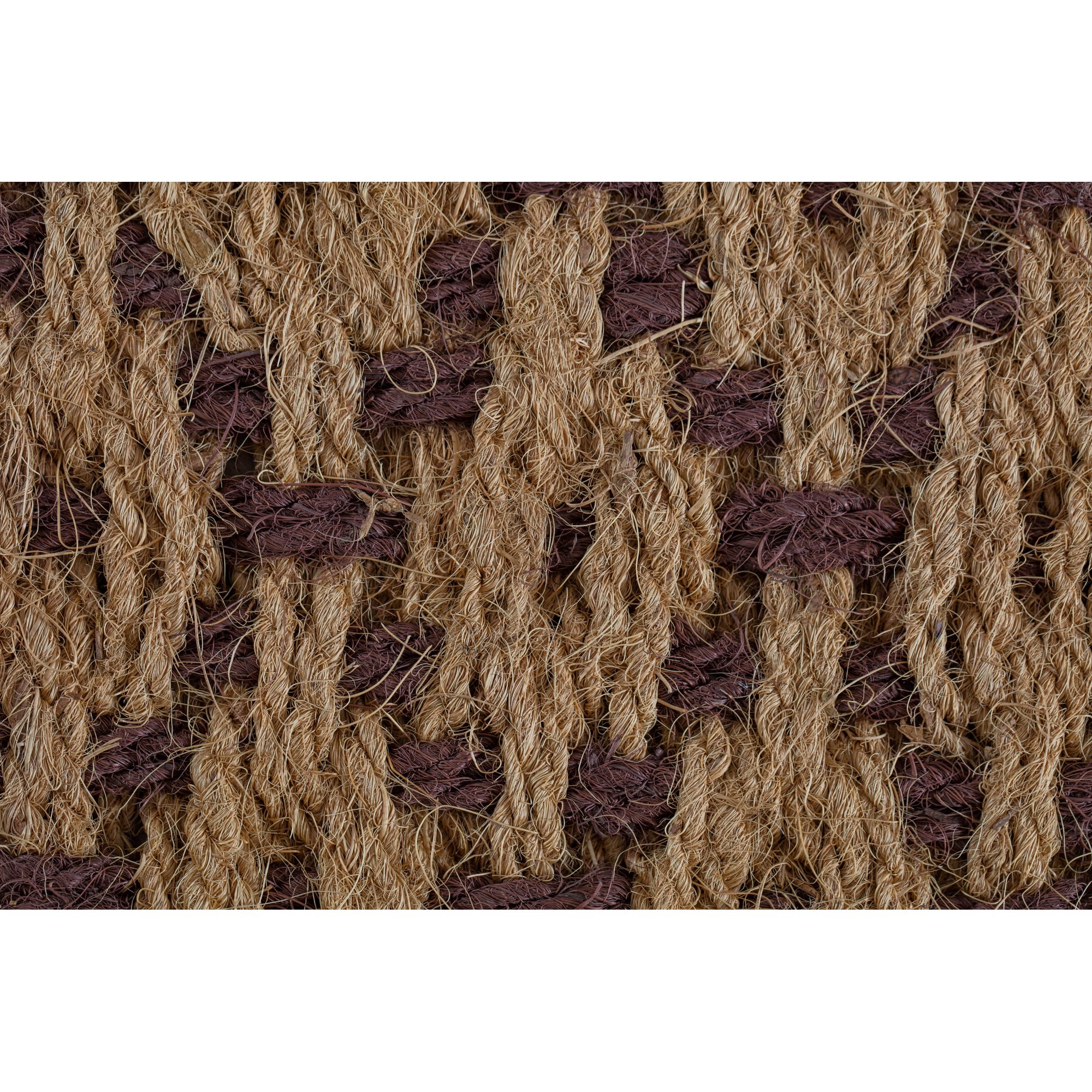 Black Metal Boot Tray with Tan & Dark Brown Coir Insert