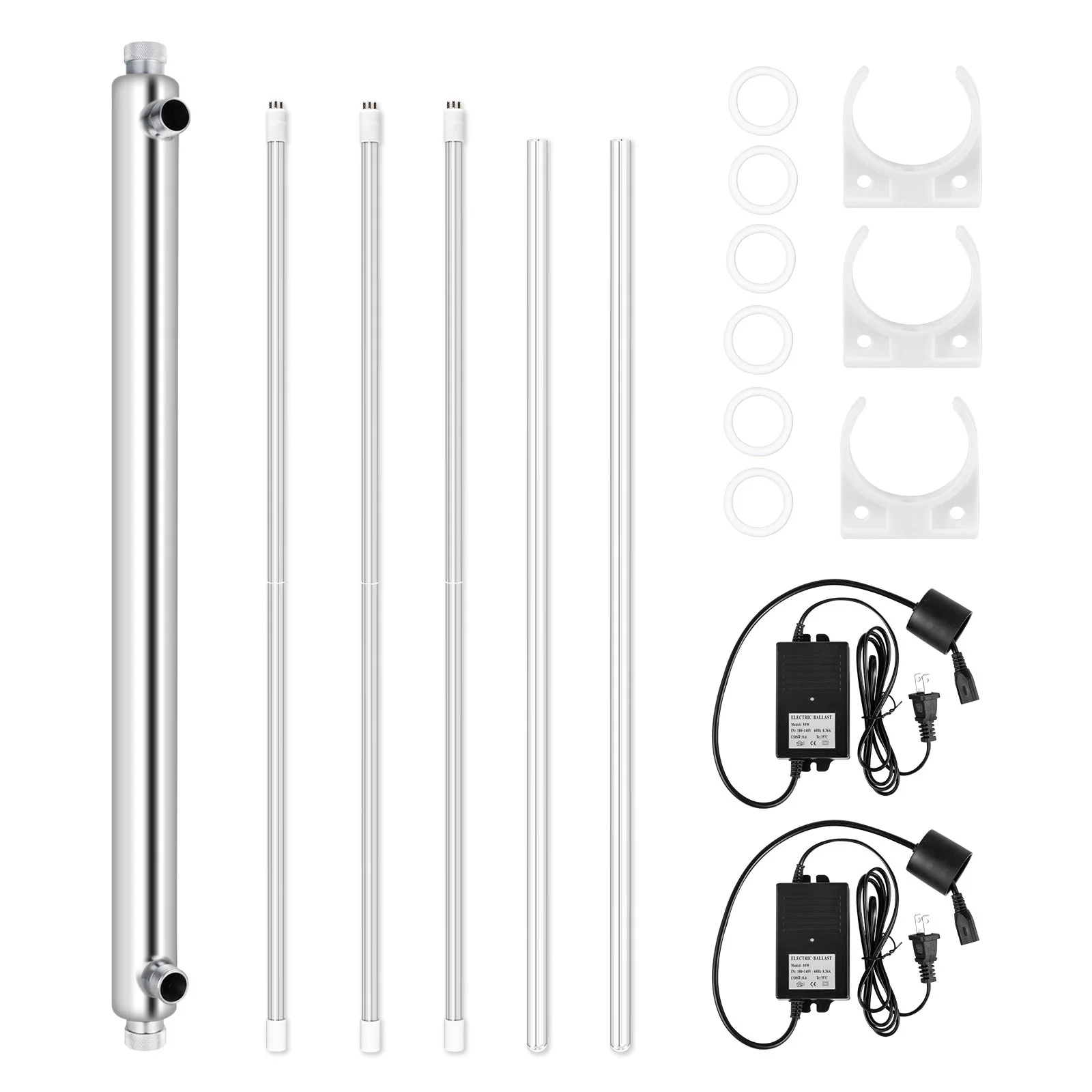 VEVOR UV Water Purifier Sterilizer Filter, 12GPM 110V 55W for Whole House Water Purification