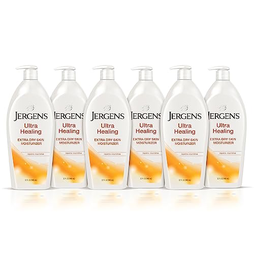 Jergens Ultra Healing Dry Skin Lotion, Hand and Body Moisturizer for Quick Absorption into Extra Dry Skin with Hydralucence Blend, Vitamins C, E and B5, White, 21 Oz, 3 Count