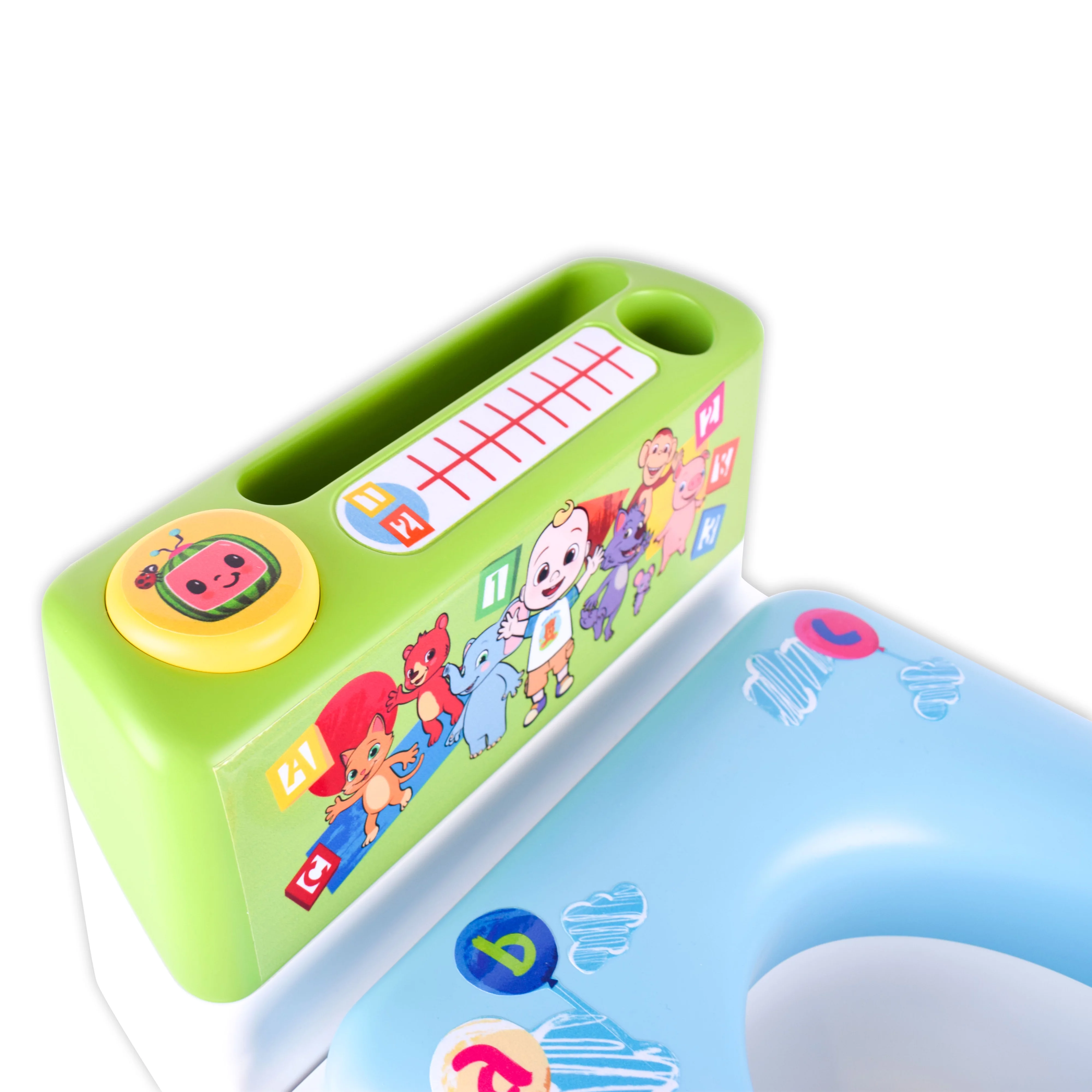 CoComelon Musical Transition Potty Trainer - Splash Guard, Storage, Unisex Children 12+ Months