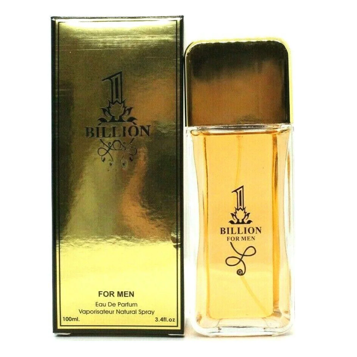 Secret Plus 1 Billion and King Kit Cologne for Men / Eau de Parfum Natural Spray Vaporizateur 3.4 oz 100 ml / FL0904, FL1994, PMS-6055-KIT
