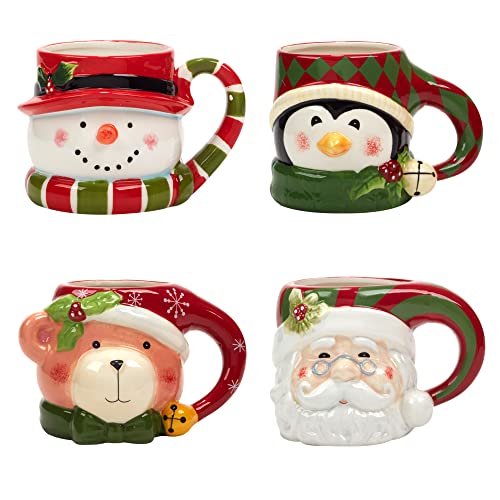 Certified International Holiday 4 Pc. Mug Set, 18 oz., Multicolor