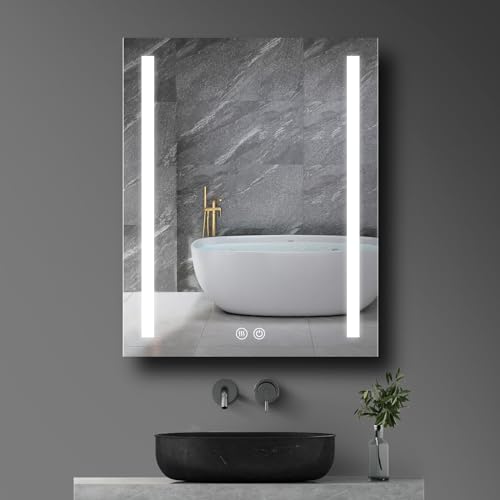 24x30 LED Mirror Medicine Cabinet Recessed or Surface, Defogger, Makeup Mirror 3X, Adjustable Color Temp & Dimmer, Outlets & USB (24x30)