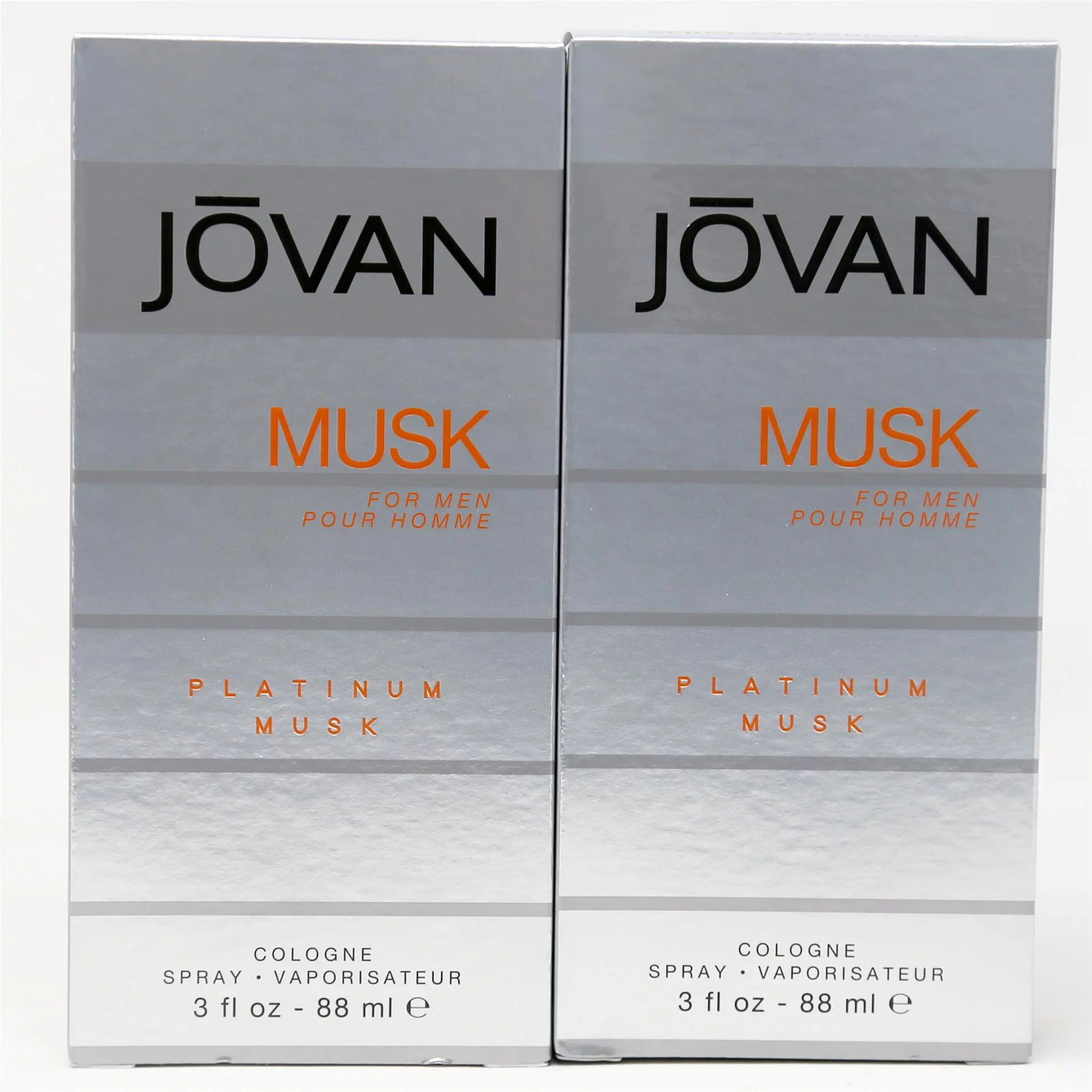 Jovan Platinum Musk by Jovan Cologne Spray 3 oz for Men Pack of 2