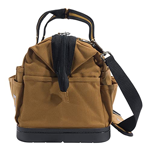 Carhartt Onsite Tool Bag, Durable Water-Resistant, Tool Storage Bag, Heavyweight w/Molded Base, 16-Inch, Carhartt Brown