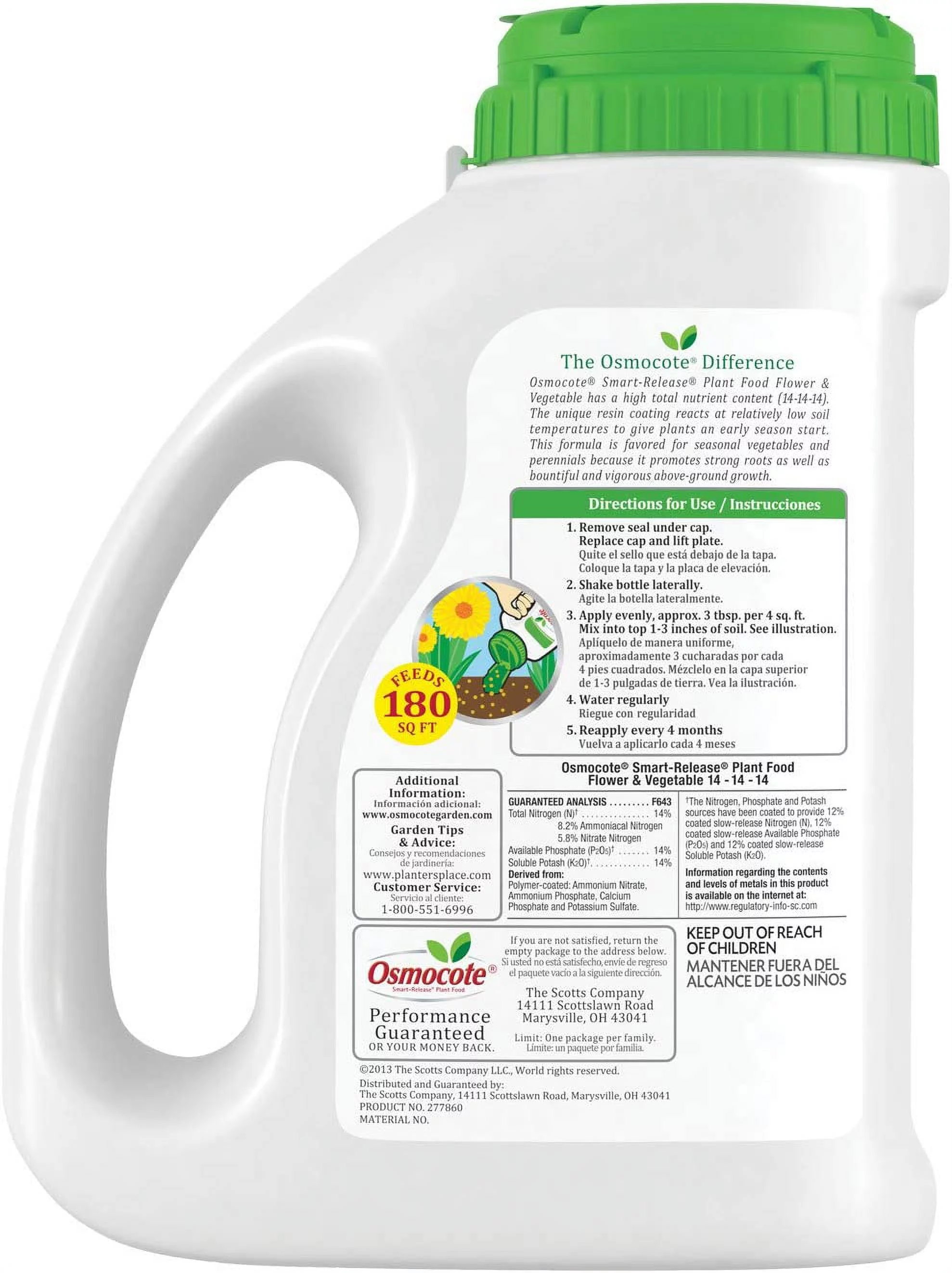 Osmocote 277860 Flower and Vegetable Smart Release Plant Food Plant Fertilizer 6 Pack, 4.5 lb