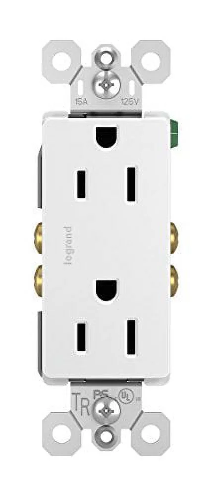 Legrand 885TRWCP7 Pass & Seymour Decorator Outlet, 15-Amp 125-Volt , White, 10-Pk. - Quantity 1