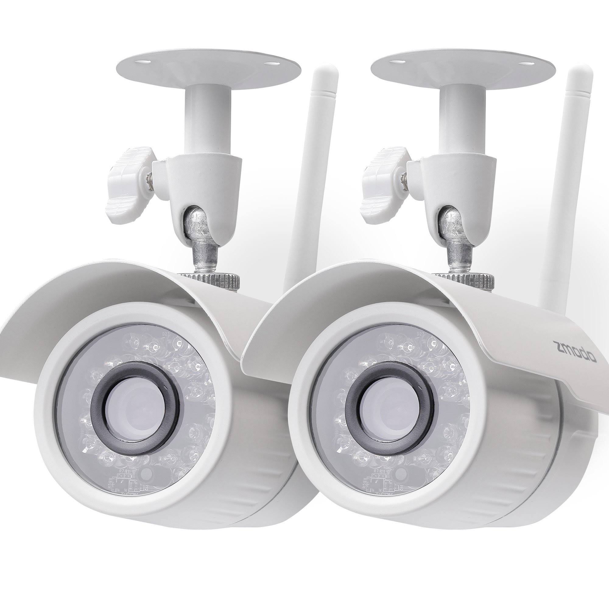 Zmodo 720p HD Outdoor Home Wifi Security Surveillance Video Cameras System - 2 pack