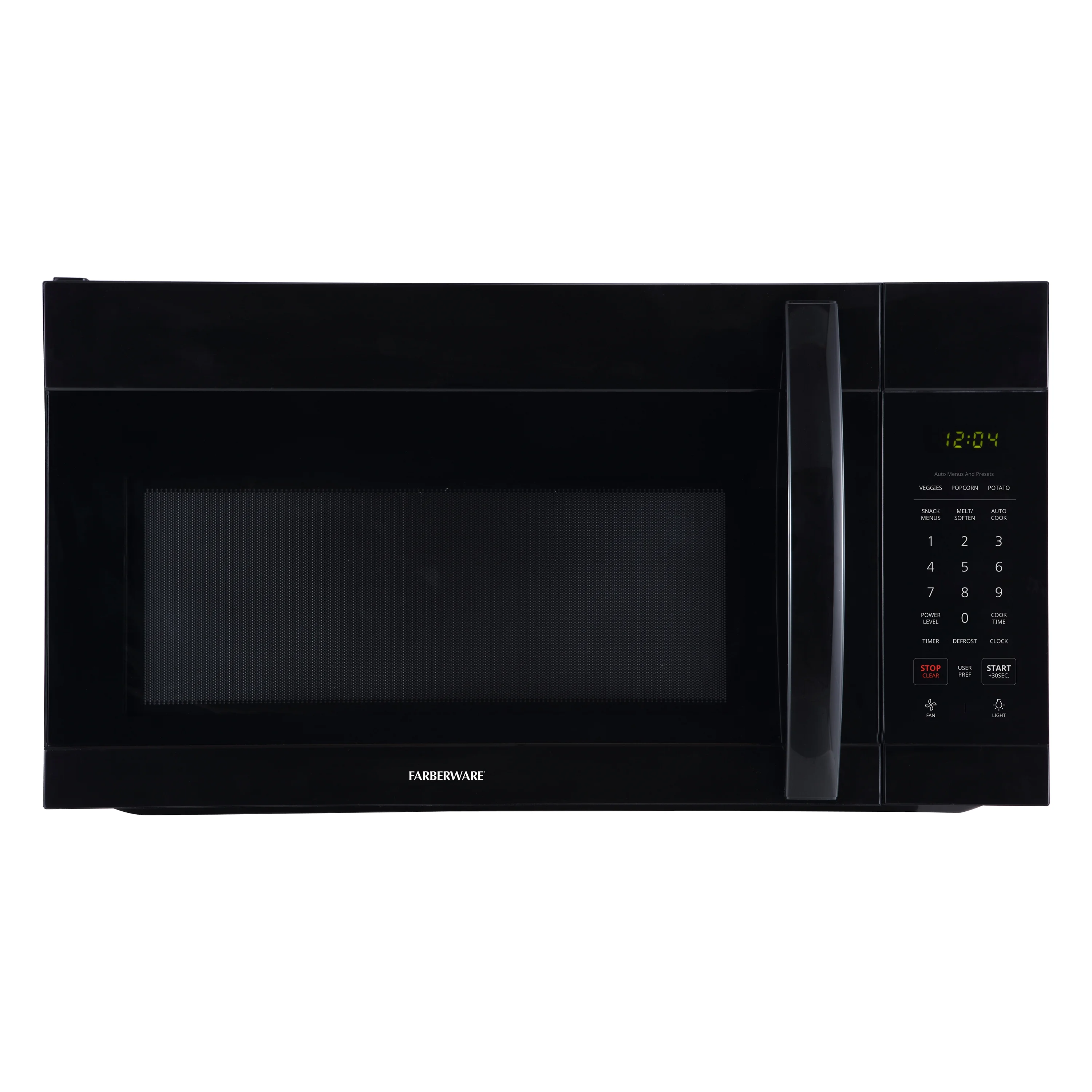 Farberware FMR17BLK 1.7 Cu. Ft. OTR Microwave - 1000W, with Smart Sensor Cooking, Black