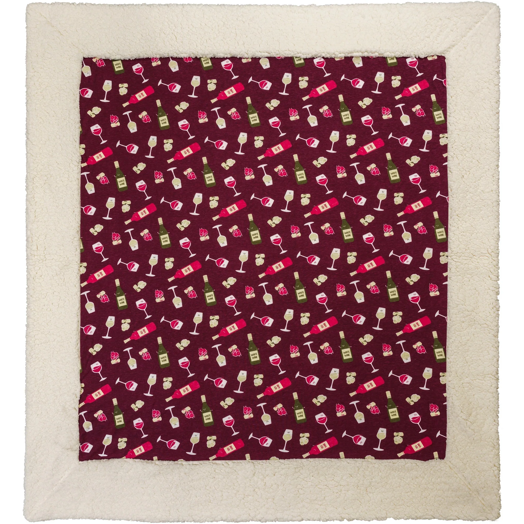 I Love Wine 45 x 50 Sherpa Blanket