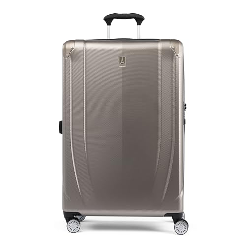 Travelpro Pathways 3 Hardside Expandable Luggage, 8 Spinner Wheels, Lightweight Hard Shell Suitcase, Carry On 21 Inch, Black Knight