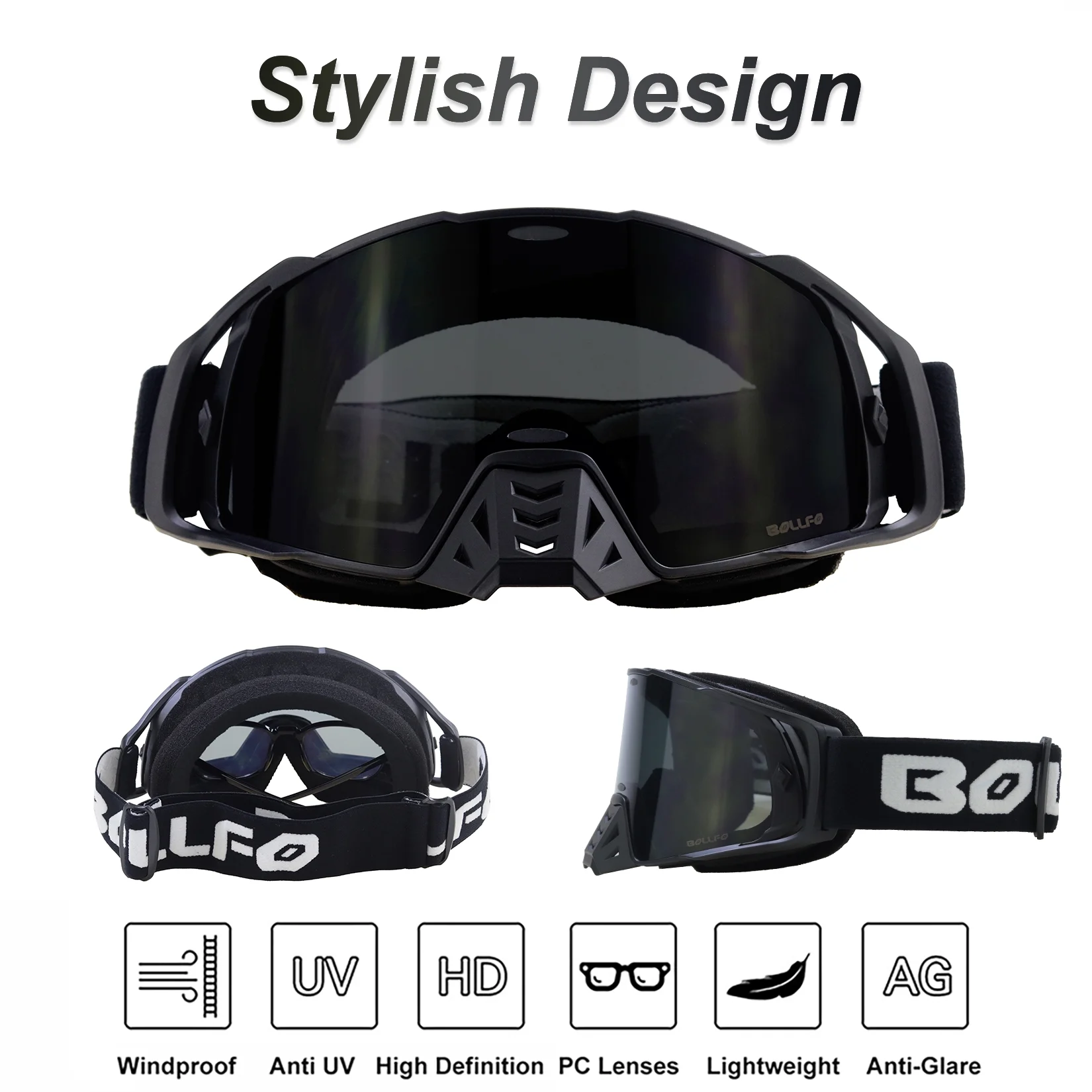 Motorcycle Motocross Riding Goggles Dirt Bike ATV MX Off-Road Eyewear Glasses